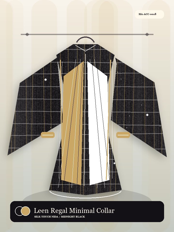 Leen Regal Minimal Collar Royal Abaya