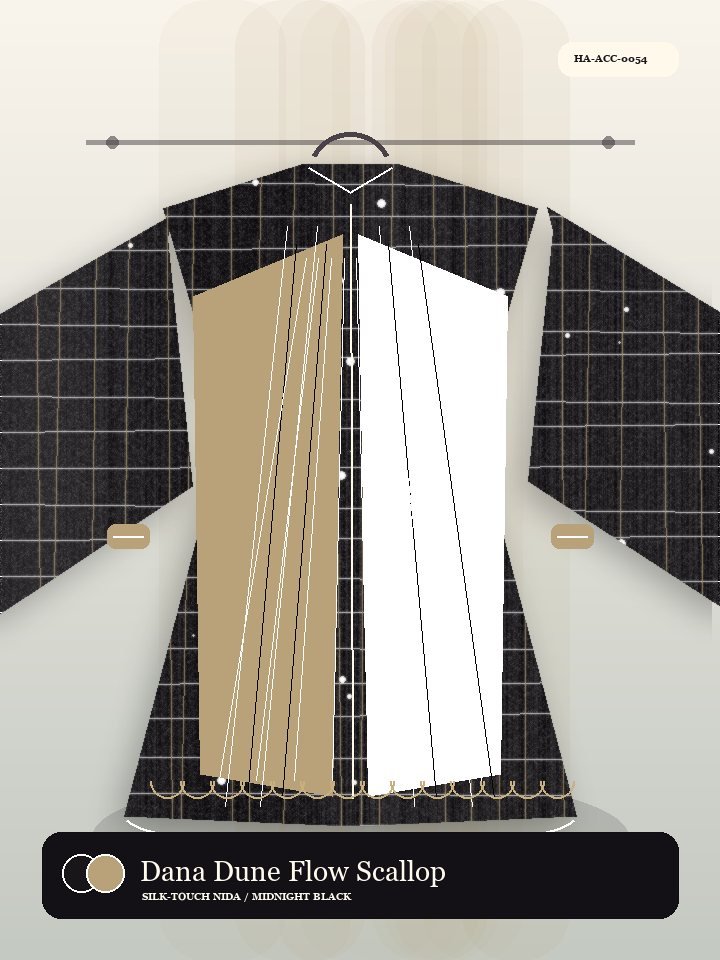 Dana Dune Flow Scallop Edge Avenue Abaya
