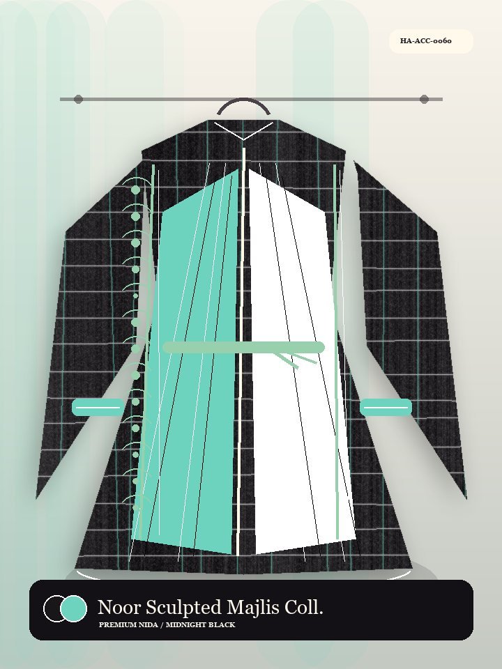 Noor Sculpted Majlis Collar Serene Abaya