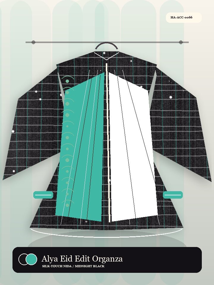Alya Eid Edit Organza Panel Boutique Abaya
