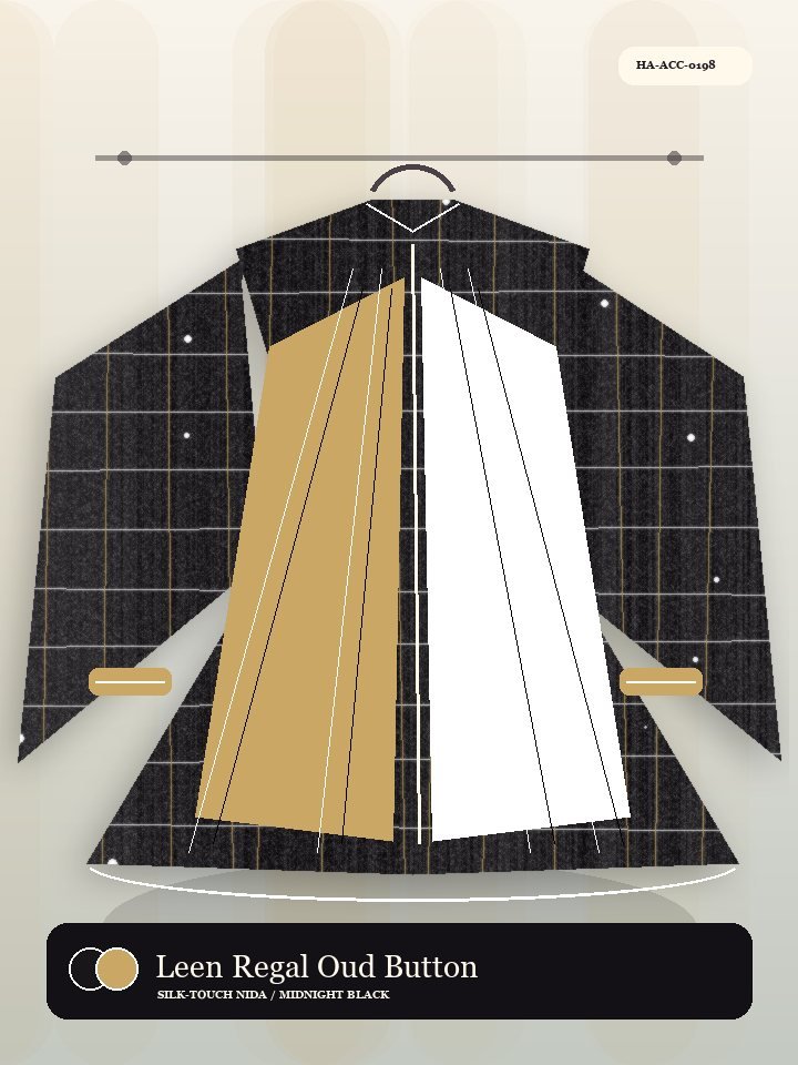 Leen Regal Oud Button Celeste Abaya