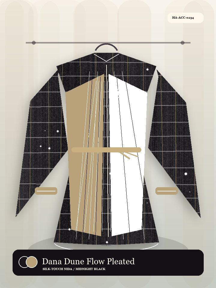 Dana Dune Flow Pleated Front Modern Abaya
