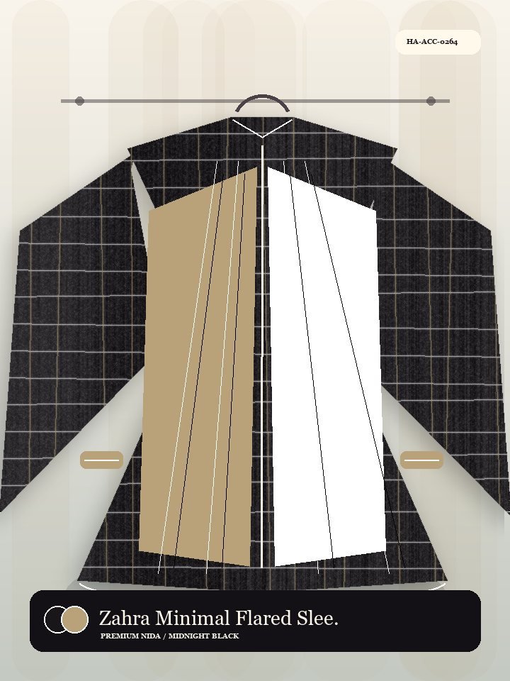 Zahra Minimal Flared Sleeve Serene Abaya
