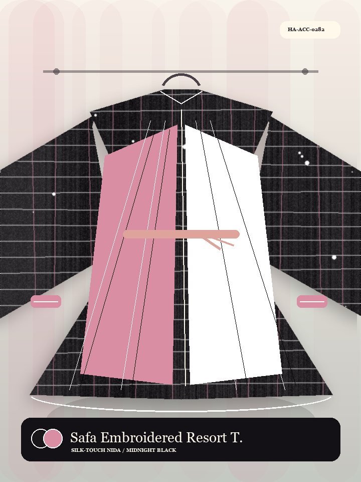 Safa Embroidered Resort Tie Nocturne Abaya