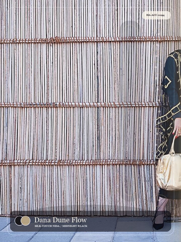 Dana Dune Flow Tonal Piping Pearl Abaya