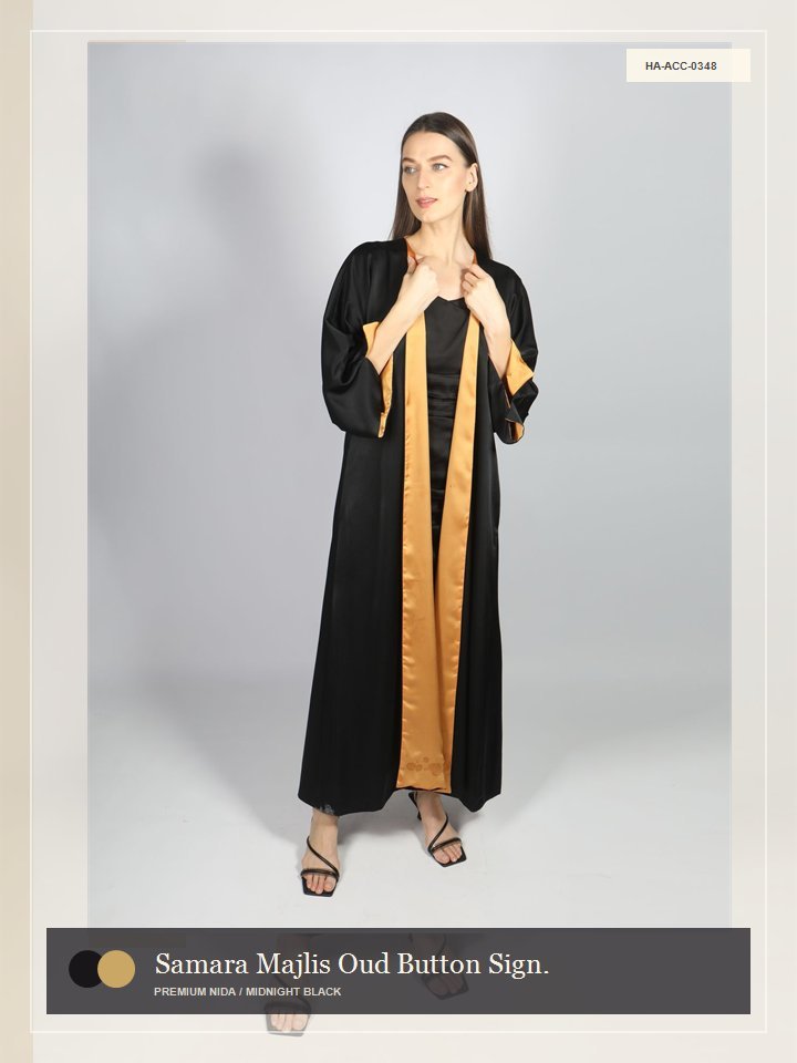 Samara Majlis Oud Button Signature Abaya