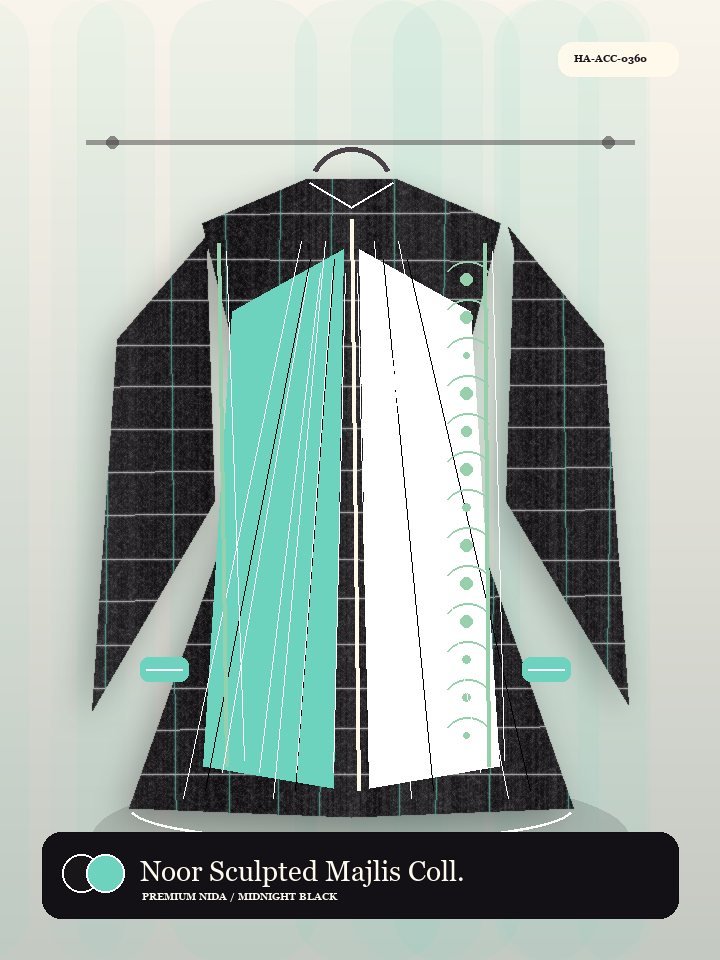 Noor Sculpted Majlis Collar Avenue Abaya