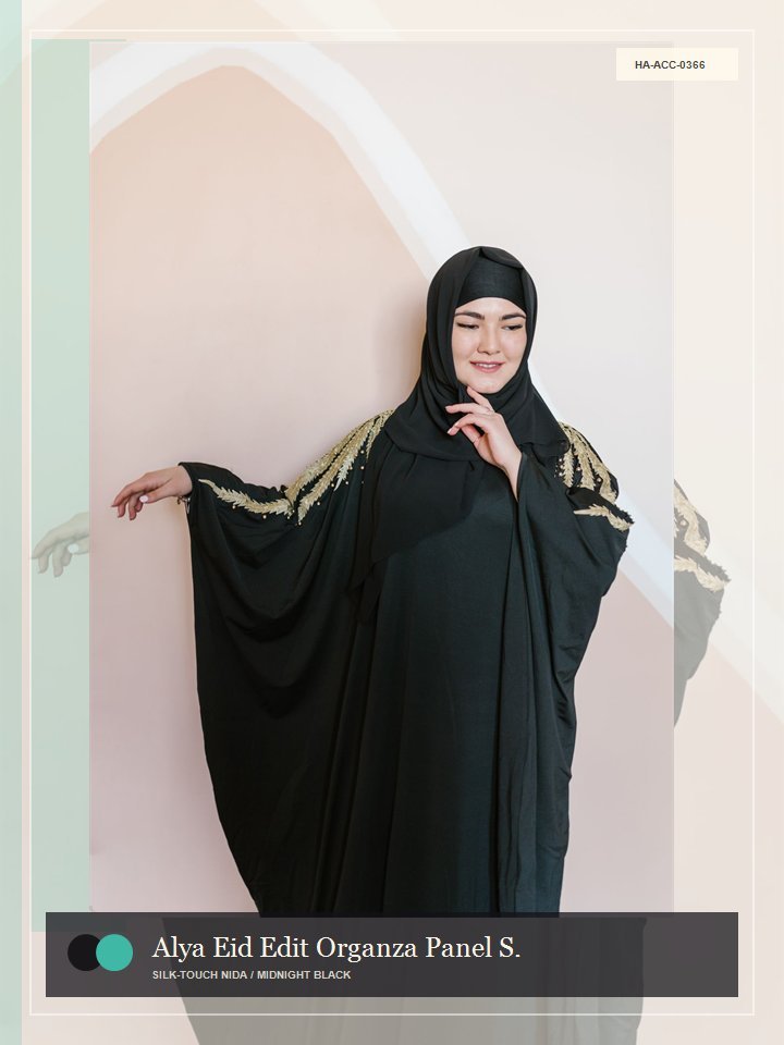 Alya Eid Edit Organza Panel Serene Abaya