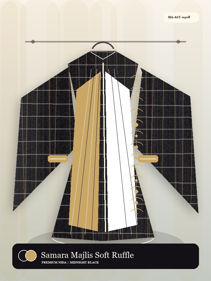 Samara Majlis Soft Ruffle Luminous Abaya