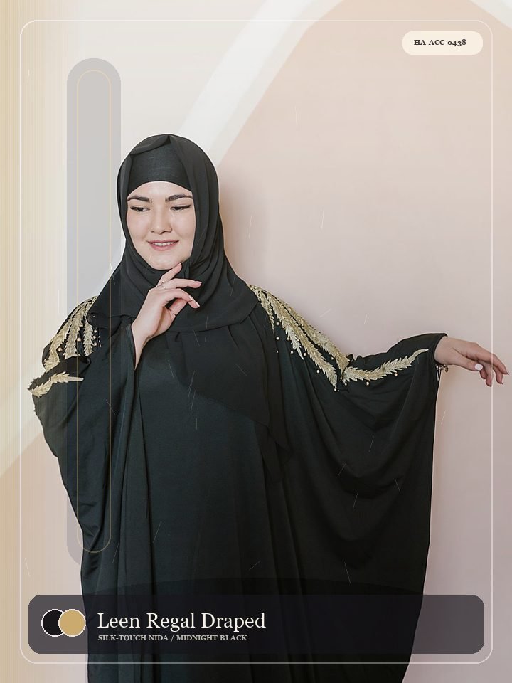 Leen Regal Draped Pocket Modern Abaya