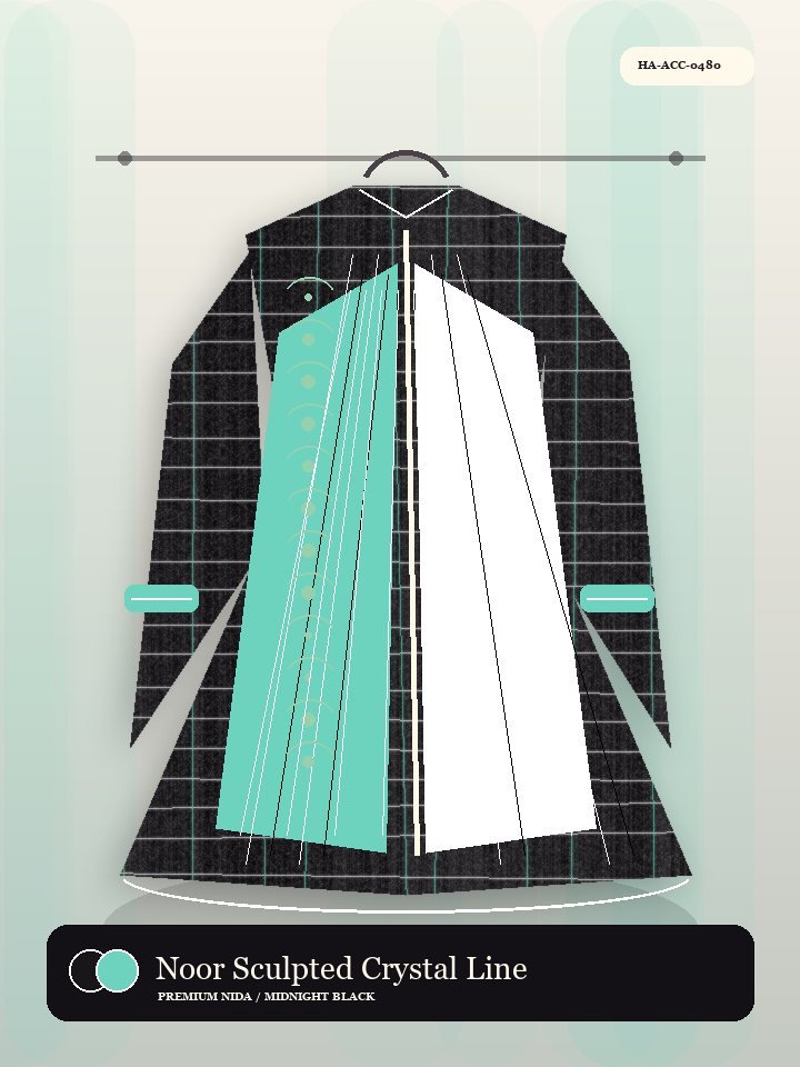 Noor Sculpted Crystal Line Heritage Abaya