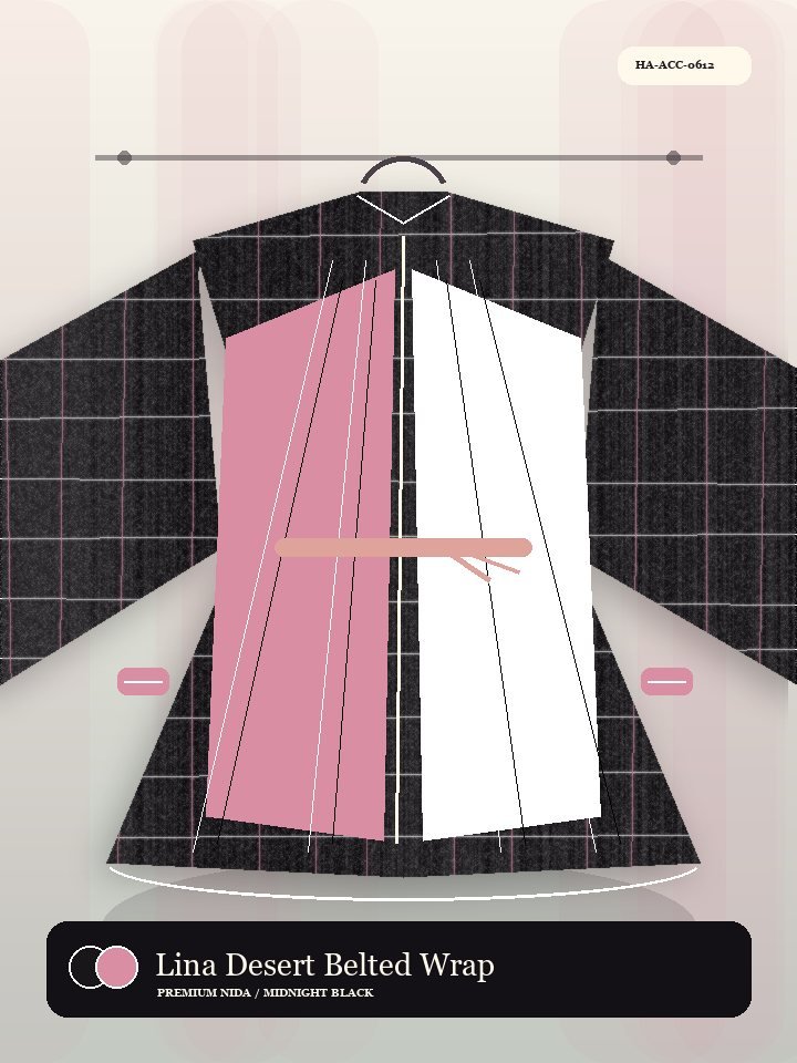 Lina Desert Belted Wrap Luminous Abaya