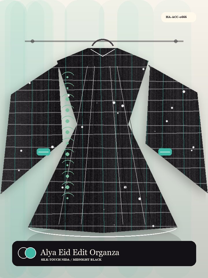 Alya Eid Edit Organza Panel Avenue Abaya