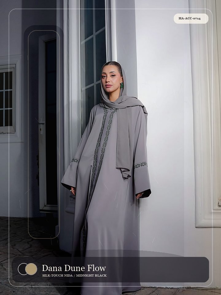 Dana Dune Flow Flared Sleeve Luminous Abaya