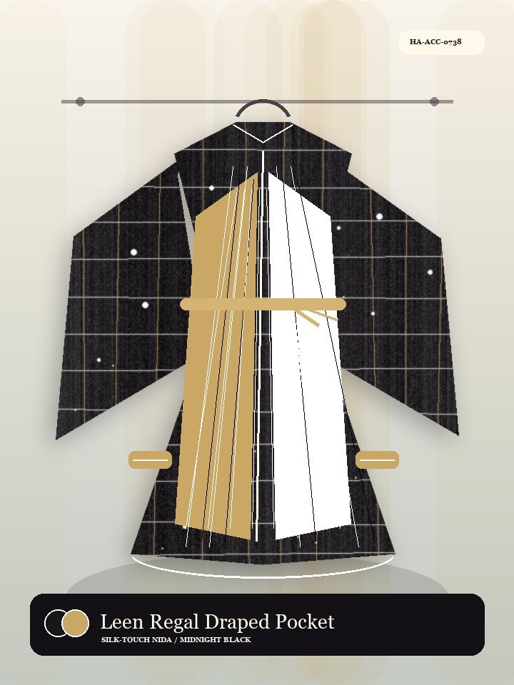 Leen Regal Draped Pocket Dune Abaya