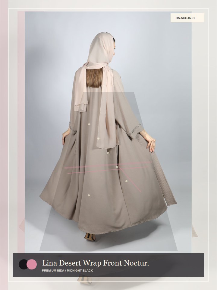 Lina Desert Wrap Front Nocturne Abaya