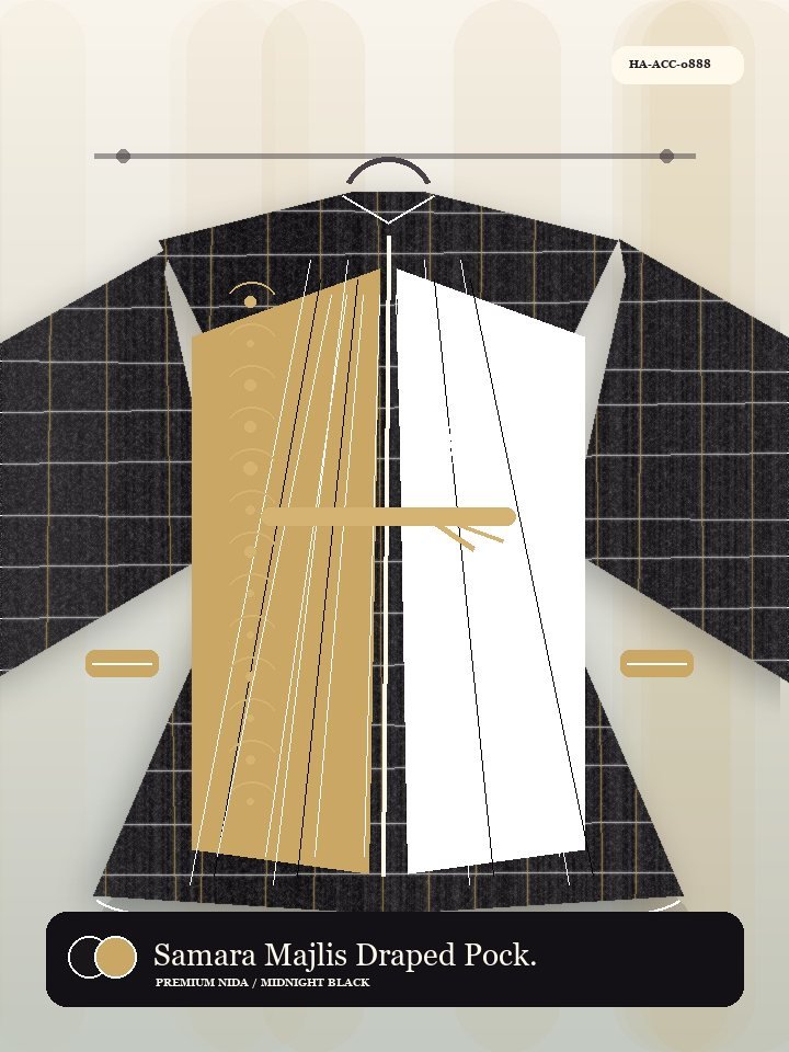 Samara Majlis Draped Pocket Heritage Abaya