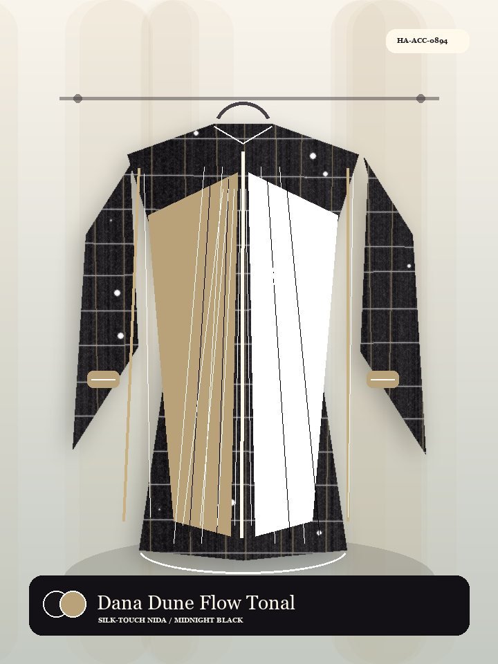 Dana Dune Flow Tonal Piping Nocturne Abaya