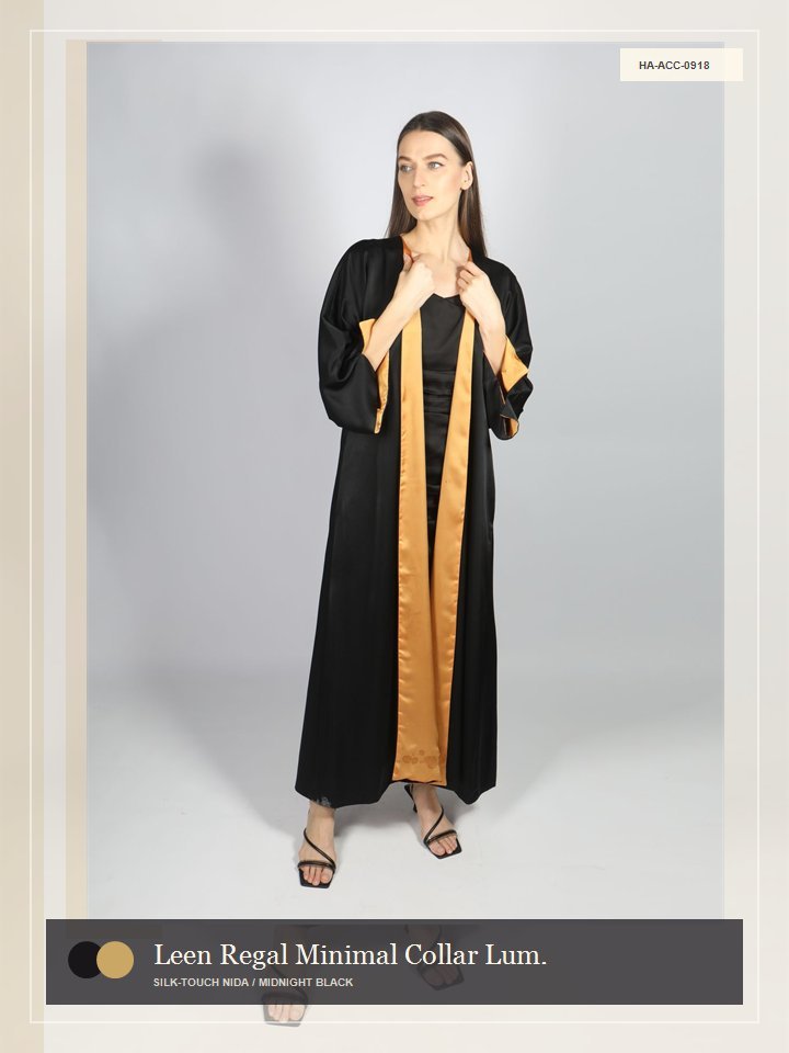 Leen Regal Minimal Collar Luminous Abaya