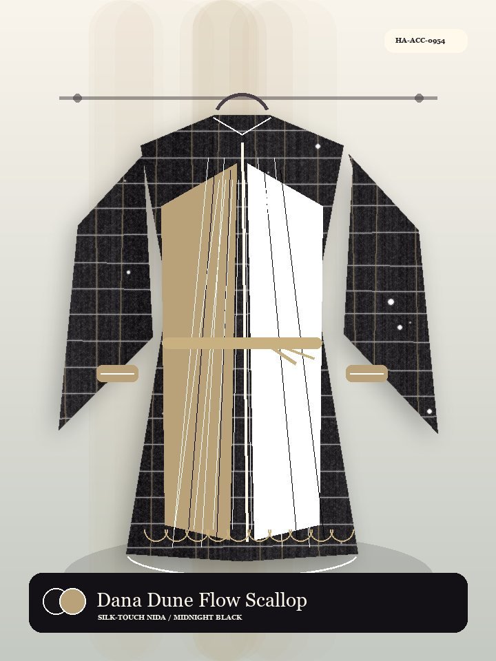 Dana Dune Flow Scallop Edge Dawn Abaya