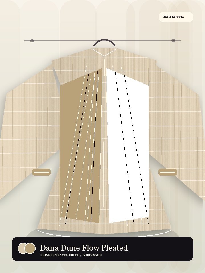 Dana Dune Flow Pleated Front Luminous Abaya