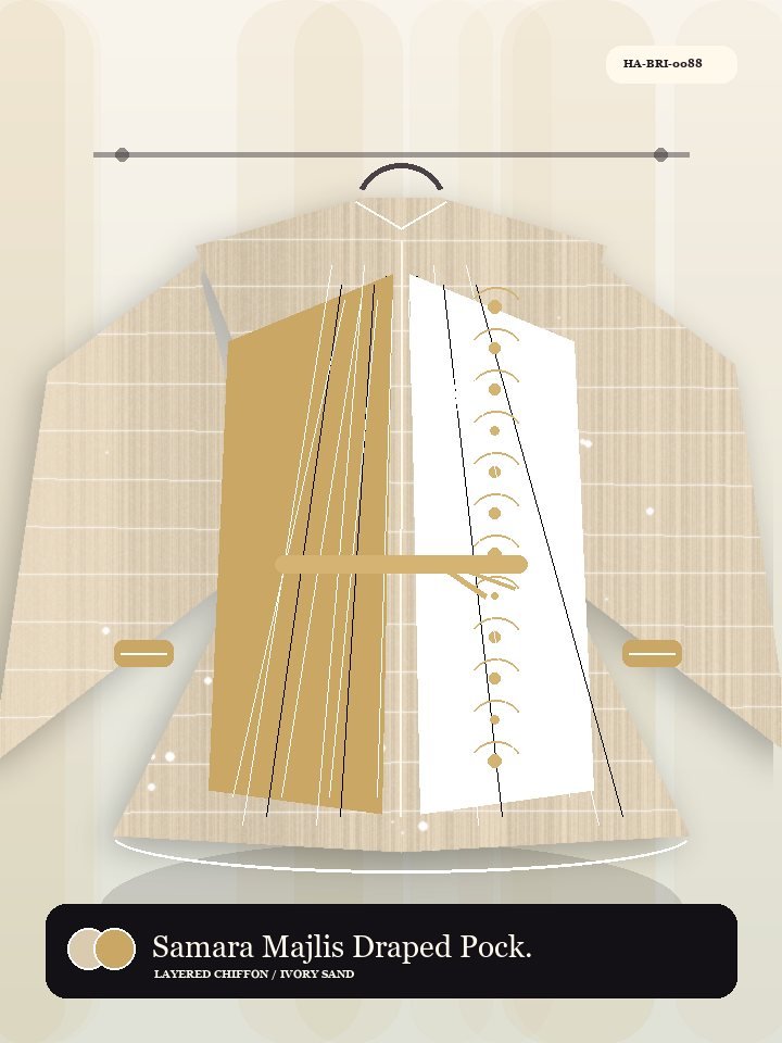Samara Majlis Draped Pocket Avenue Abaya