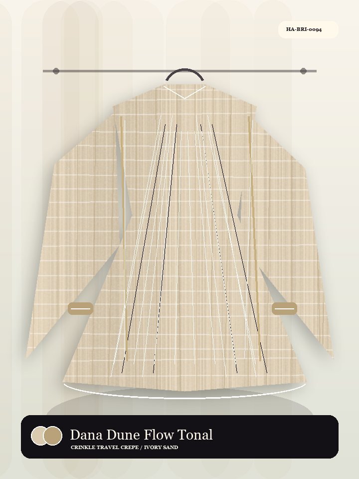 Dana Dune Flow Tonal Piping Serene Abaya