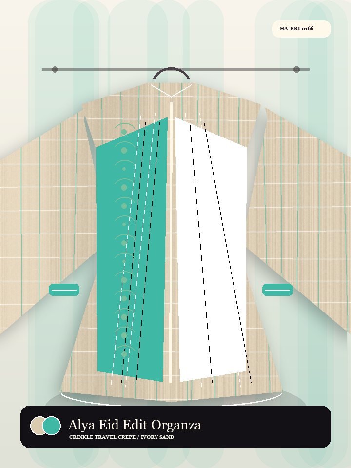Alya Eid Edit Organza Panel Modern Abaya