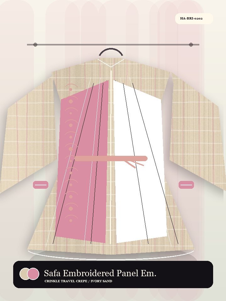 Safa Embroidered Panel Embroidery Boutique Abaya