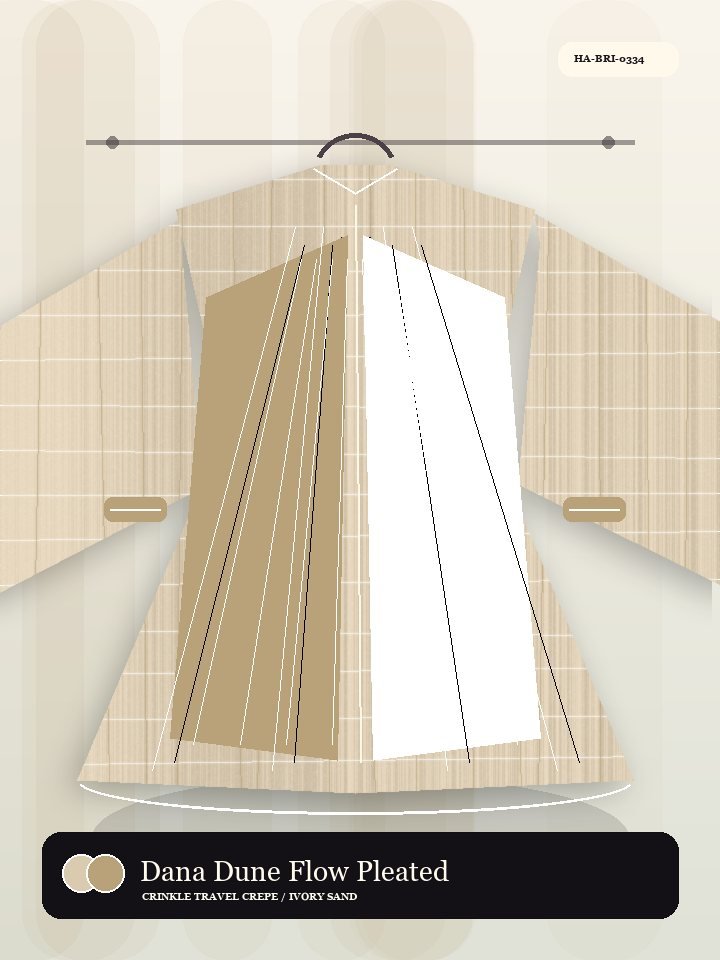 Dana Dune Flow Pleated Front Celeste Abaya