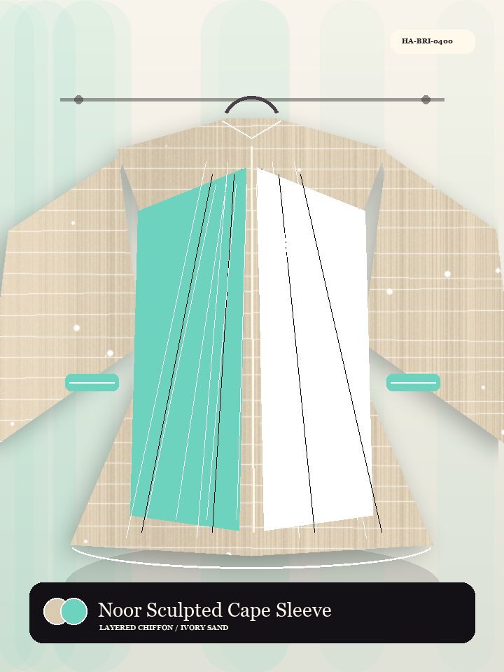 Noor Sculpted Cape Sleeve Serene Abaya