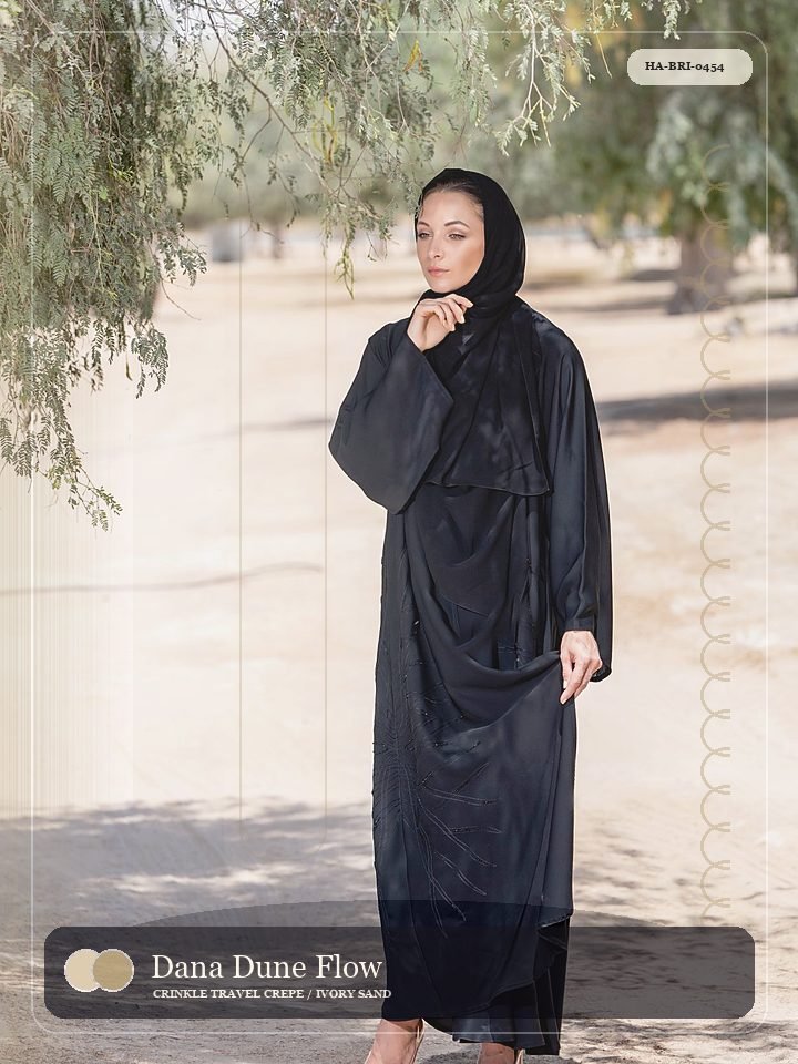 Dana Dune Flow Scallop Edge Oasis Abaya