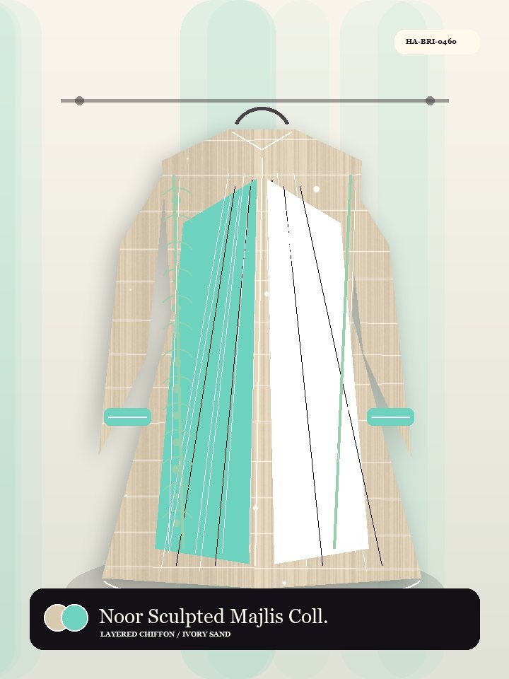 Noor Sculpted Majlis Collar Royal Abaya
