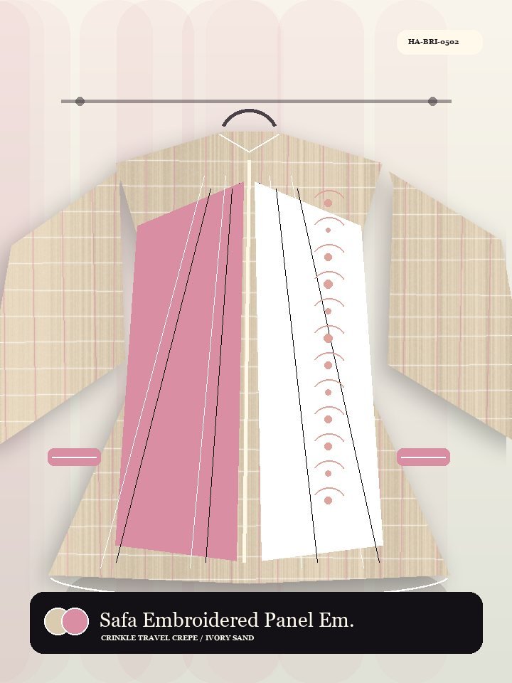 Safa Embroidered Panel Embroidery Serene Abaya