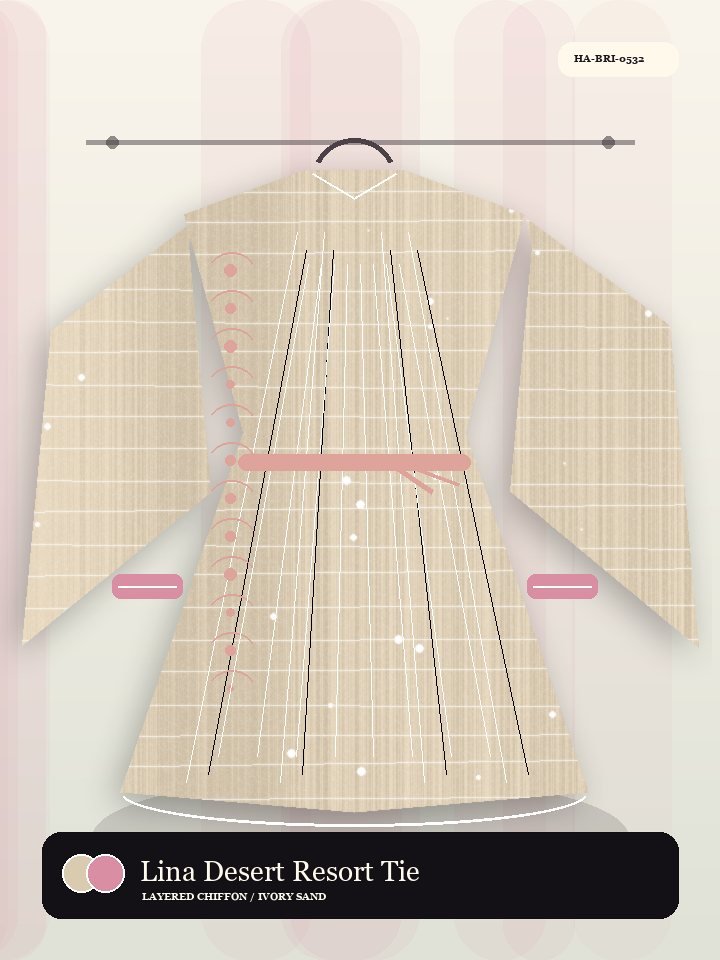 Lina Desert Resort Tie Pearl Abaya