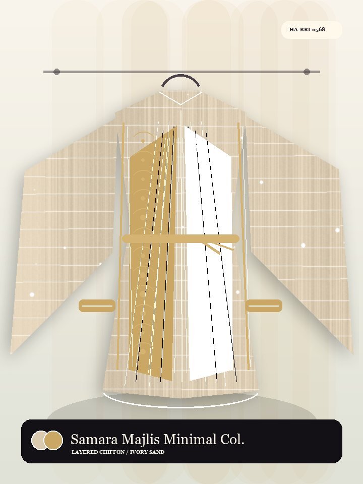 Samara Majlis Minimal Collar Dune Abaya