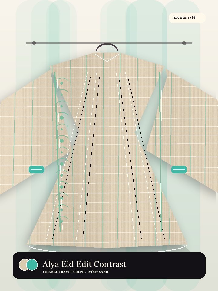Alya Eid Edit Contrast Trim Signature Abaya