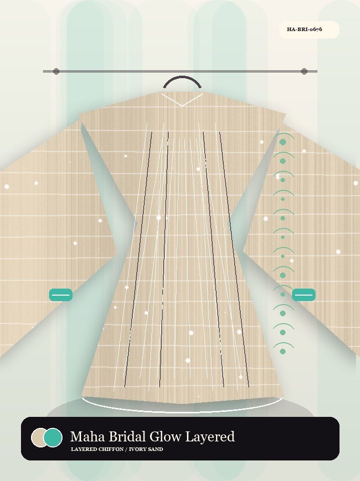 Maha Bridal Glow Layered Hem Modern Abaya