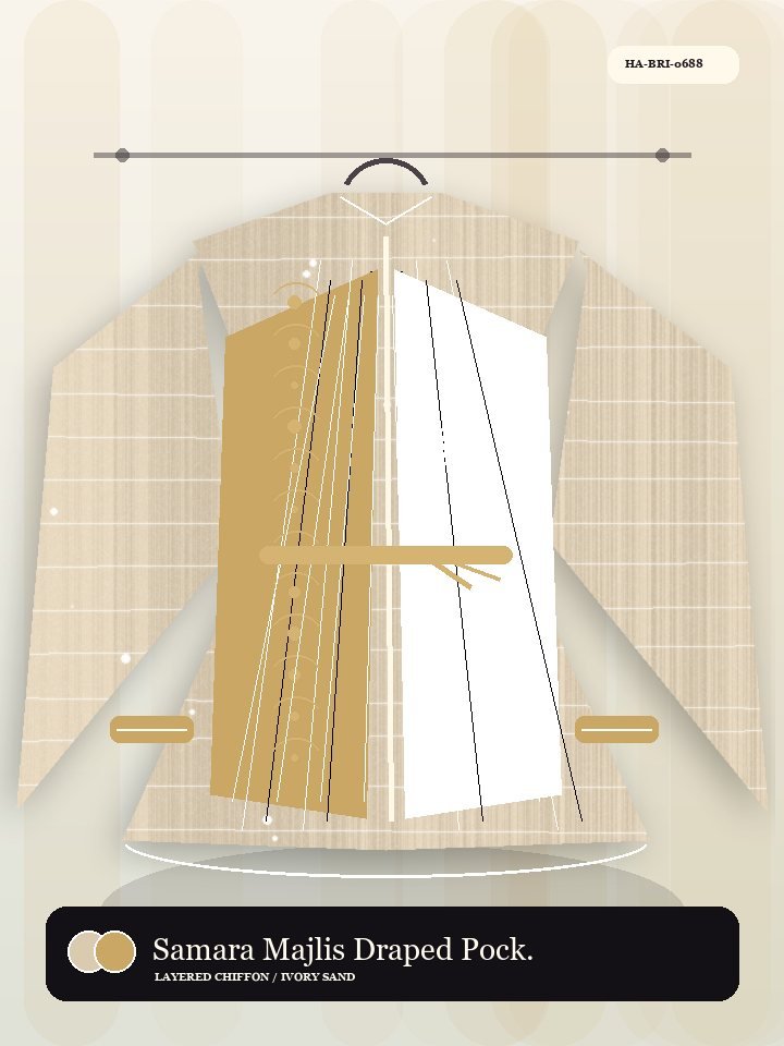 Samara Majlis Draped Pocket Signature Abaya