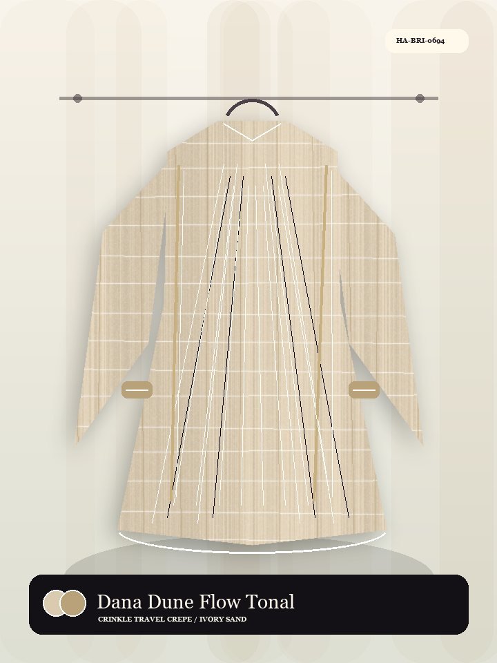 Dana Dune Flow Tonal Piping Silk Abaya