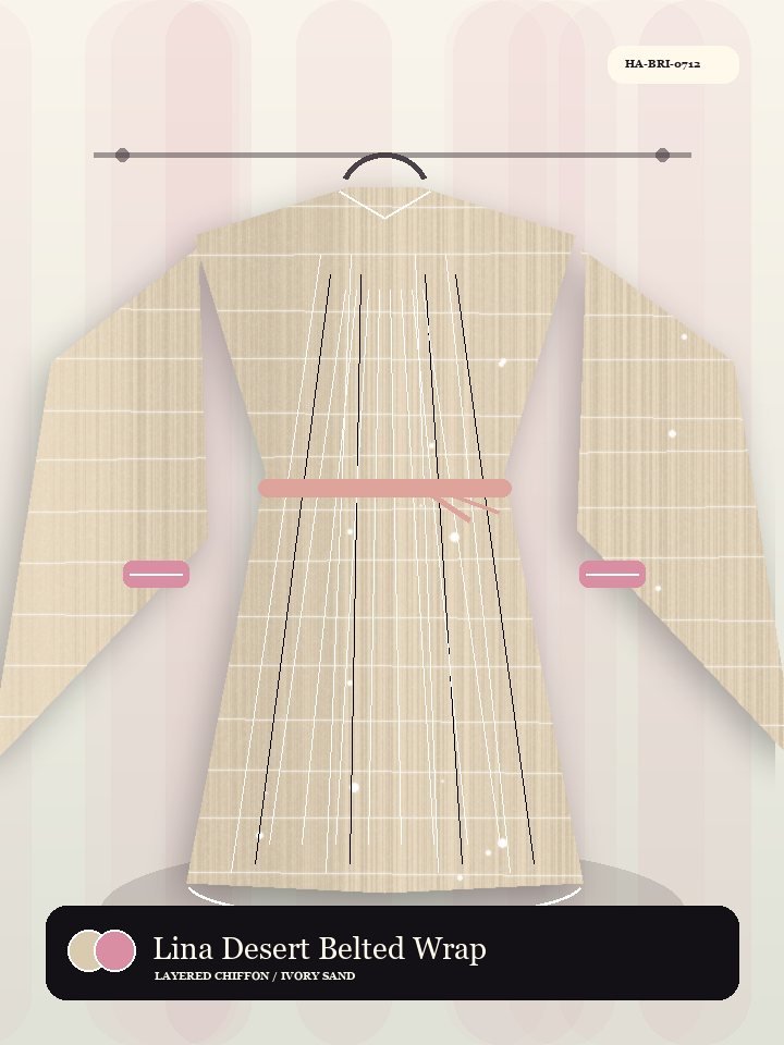 Lina Desert Belted Wrap Boutique Abaya