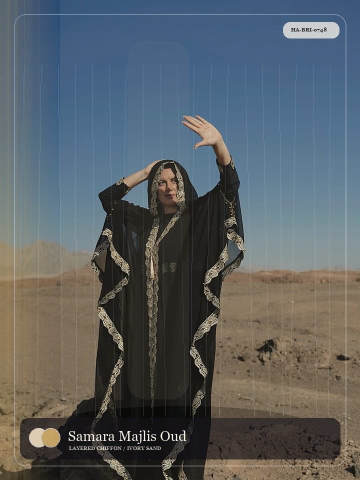 Samara Majlis Oud Button Luminous Abaya