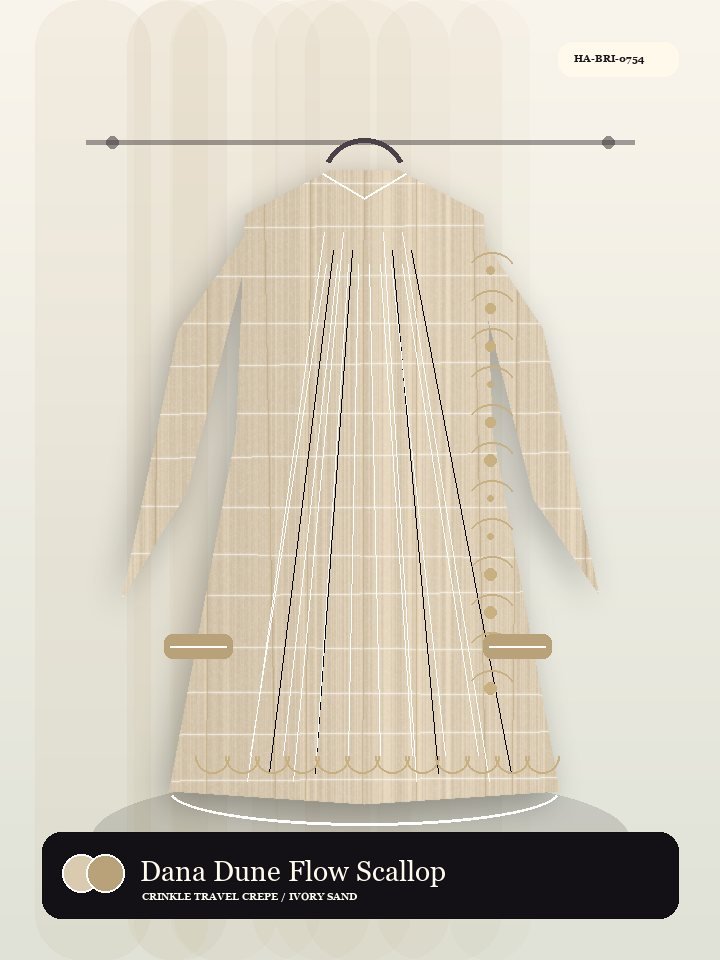 Dana Dune Flow Scallop Edge Eid Abaya