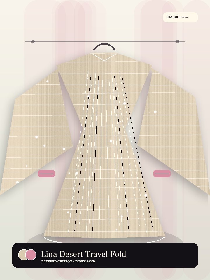 Lina Desert Travel Fold Dune Abaya