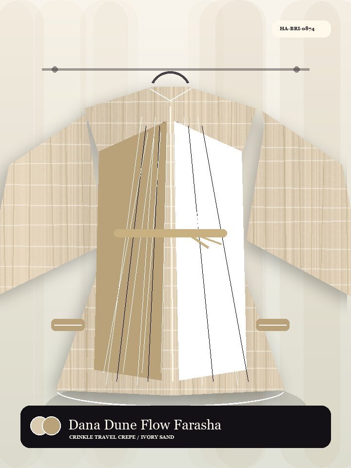 Dana Dune Flow Farasha Drape Dune Abaya