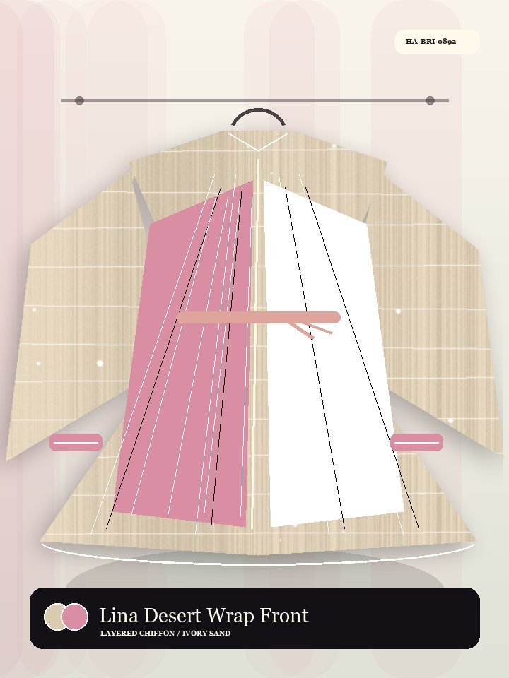 Lina Desert Wrap Front Signature Abaya