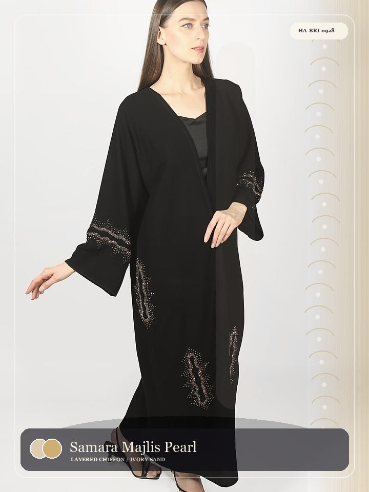 Samara Majlis Pearl Cuff Nocturne Abaya