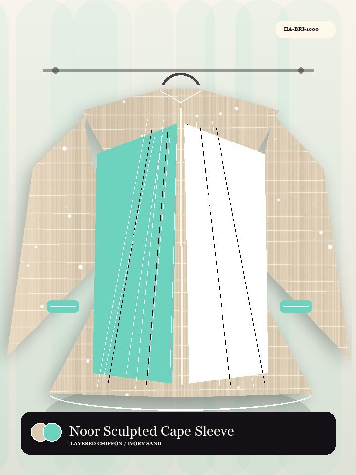 Noor Sculpted Cape Sleeve Silk Abaya