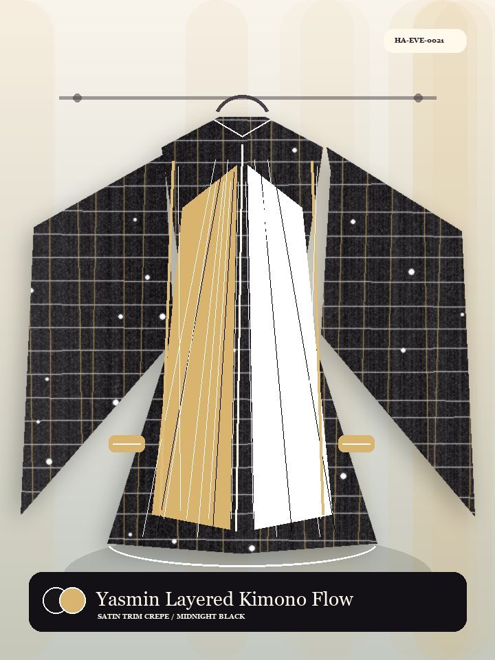 Yasmin Layered Kimono Flow Heritage Abaya