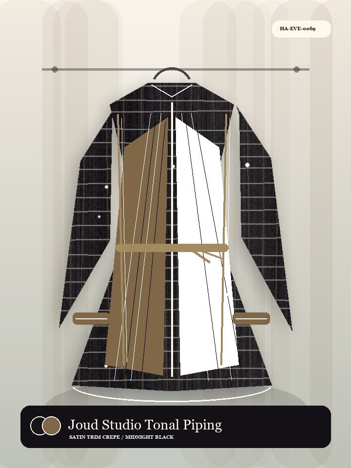 Joud Studio Tonal Piping Royal Abaya